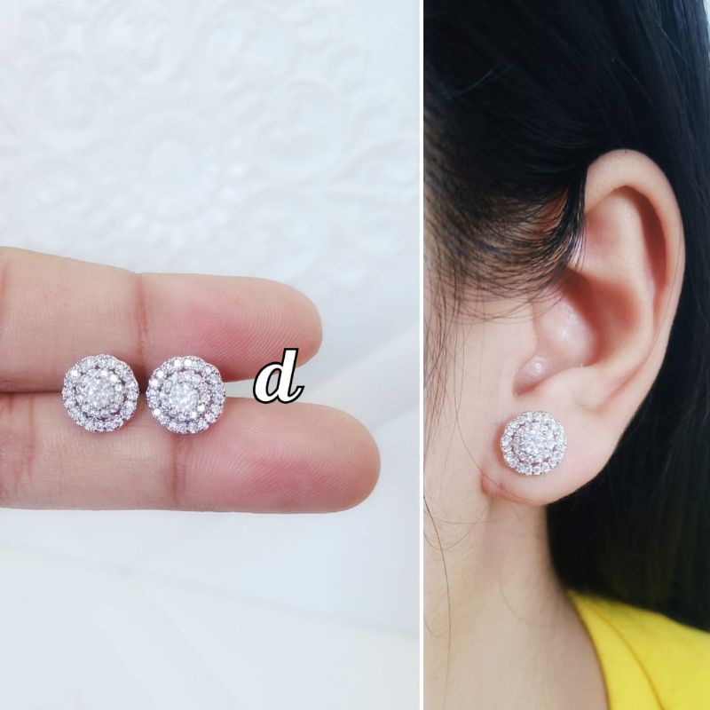 Anting Giwang Titanium Wanita Model Berlian Blink Blink Super Mewah 1