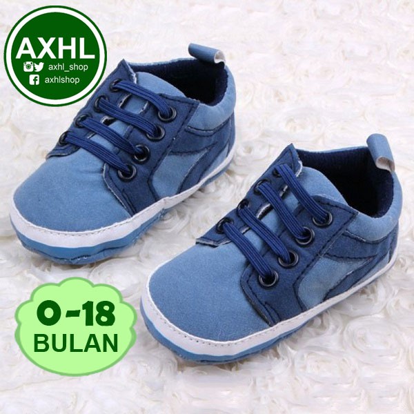 BLUE NAVY Baby Boy Prewalker Sepatu  Bayi Anak  Laki Warna  