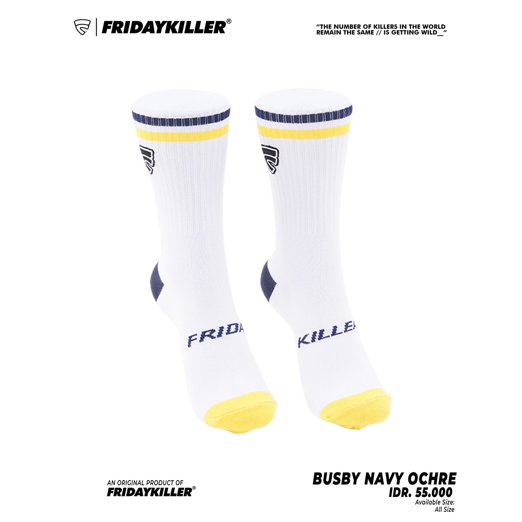 KAOS KAKI FRIDAY KILLER | BUSBY NAVY OCHRE