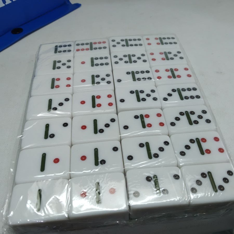 set alat game permainan kartu batu balok domino gaple mahjong dramashop
