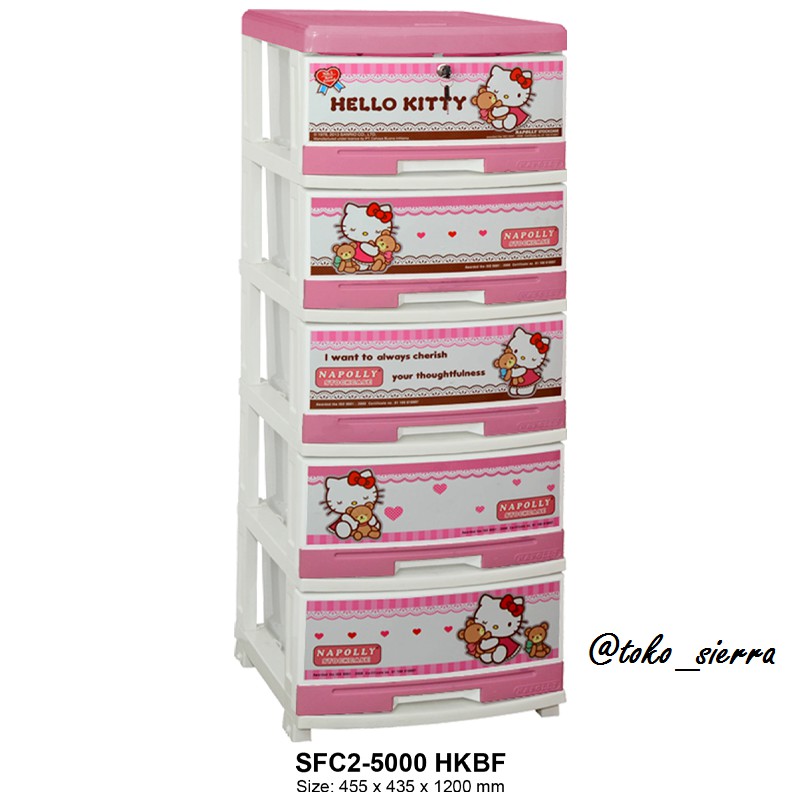 Lemari Laci Plastik NAPOLLY Karakter Susun 5 SFC2 5000 HKBF | KREC | SPGC