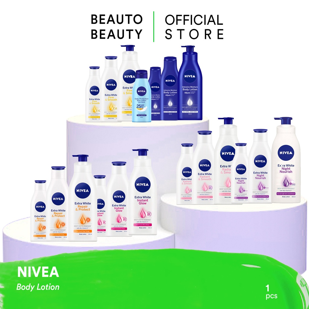 NIVEA Body Lotion / Jerman Extra White Deodorant Roll On Cleansing Micellar Water Face Facial Essenc
