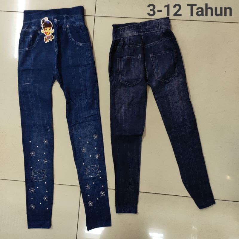 Fashion Legging Import Hello Kitty Levis - Celana Panjang Anak Cewek