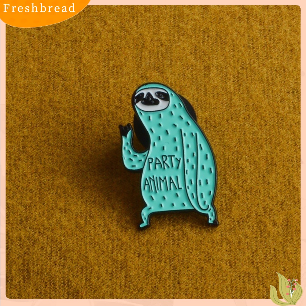 [ TERLARIS]Cute Tree Sloth Pattern Clothes Lapel Badge Decor Cartoon Enamel Brooch Pin