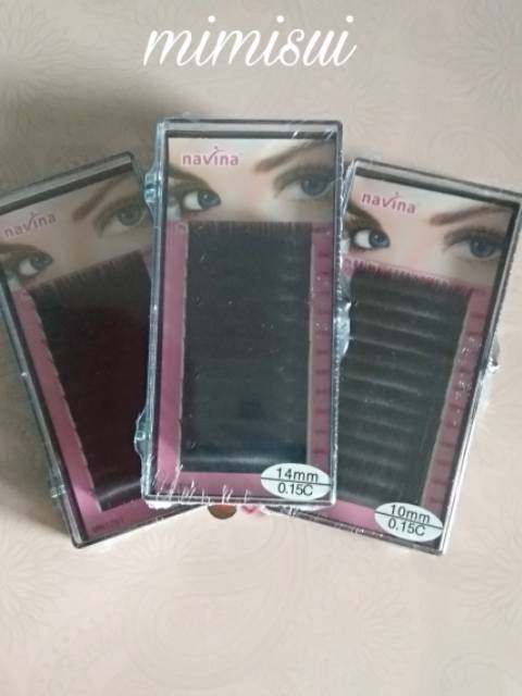 Navina Eyelash Extension/ Lash Beauty Eyelash Extension/ Bulumata Mix Size/ Navina Bulu Mata Palsum