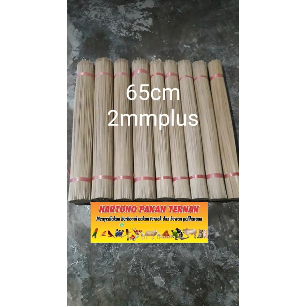 BATANG RUJI BAMBU WARNA COKLAT JERUJI SANGKAR BURUNG