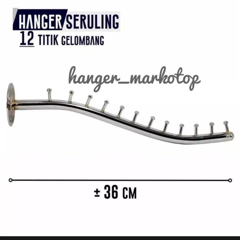 Hanger suling tembok 12paku belalai