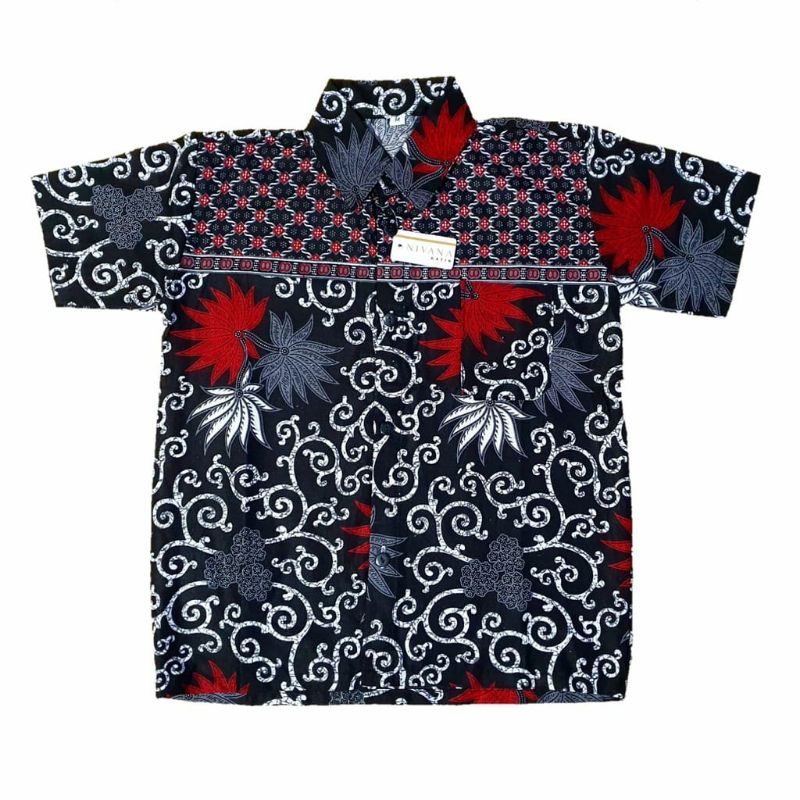 Kemeja Batik Anak - Batik Anak - Baju Batik Anak Laki Laki Umur 2-12 Tahun Hem Batik Anak Pendek