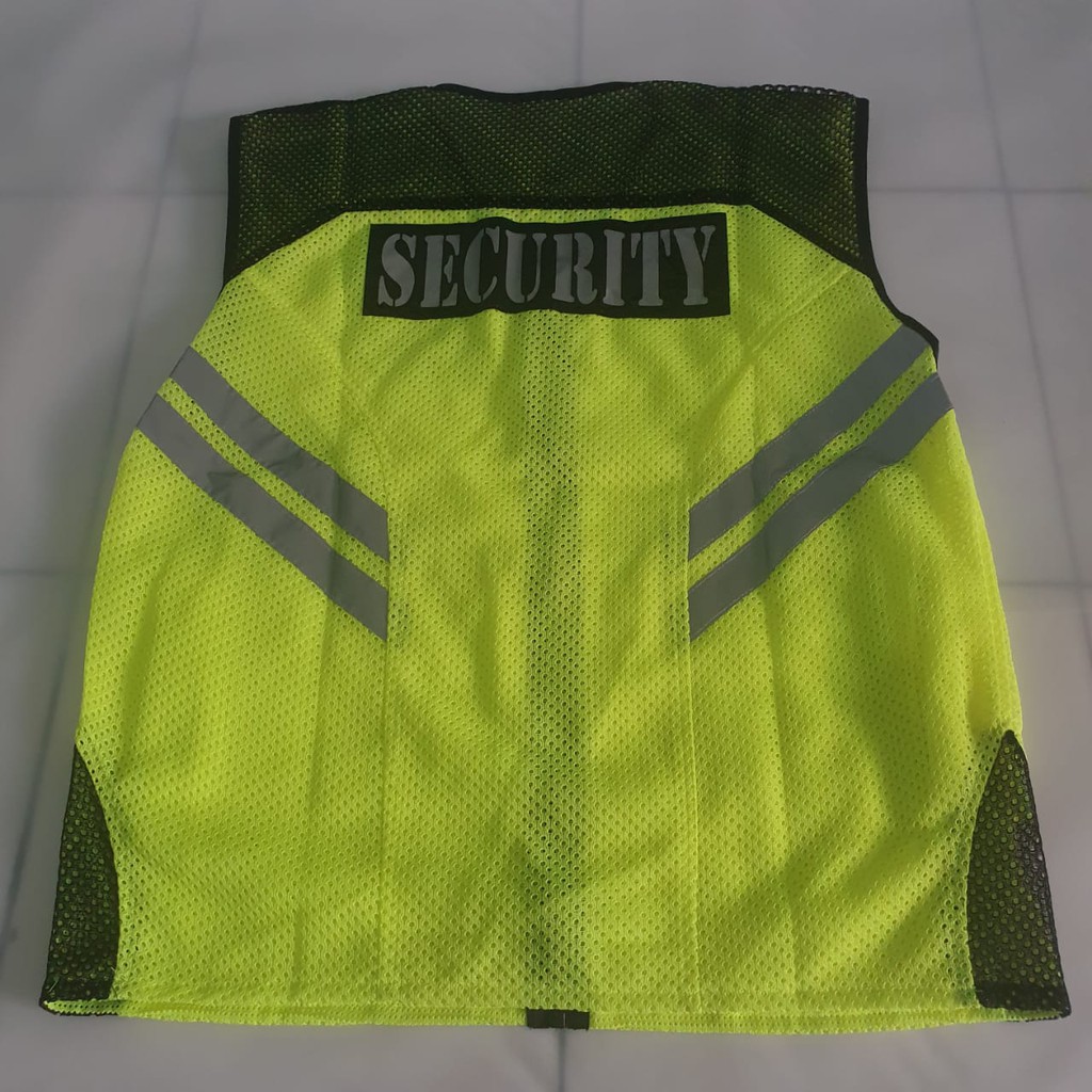 ROMPI SATPAM / VEST SECURITY / SCOTLIGHT HIJAU HITAM