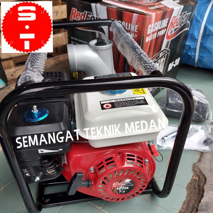 RF30 MESIN BENSIN POMPA AIR HISAP WATER PUMP 3" 3 INCH REDFOX RED FOX    Ukuran untuk selang 3 inch