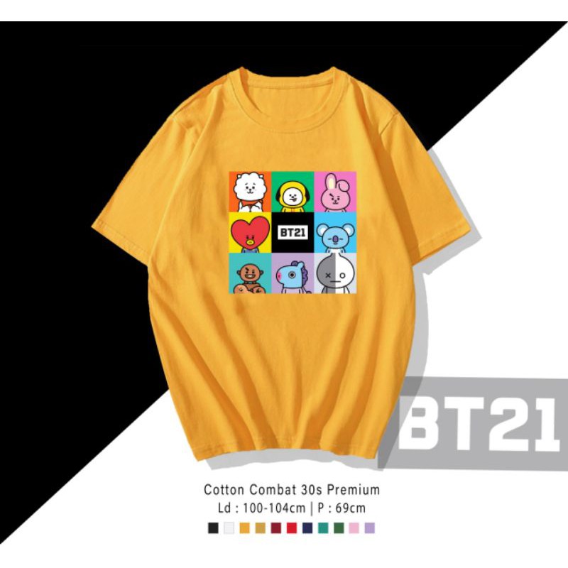 T-SHIRT / TUMBLR TEE KAOS BT21 BOX OVERSIZE PREMIUM