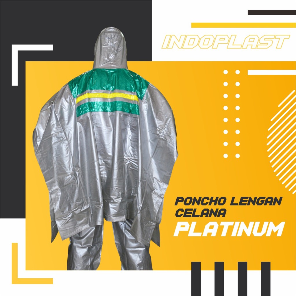 Jas hujan ponco lengan celana PLATINUM .