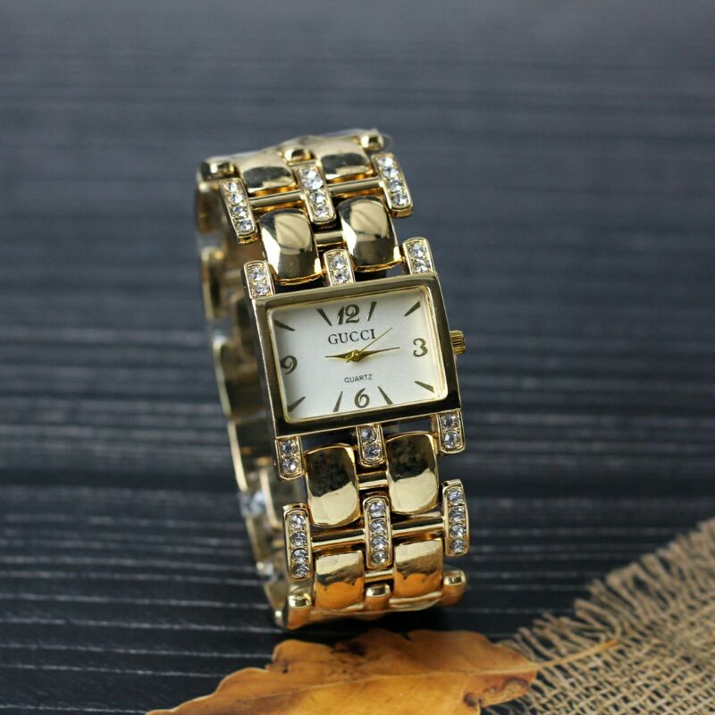 Jam tangan Wanita Fashion CG tali rantai gold