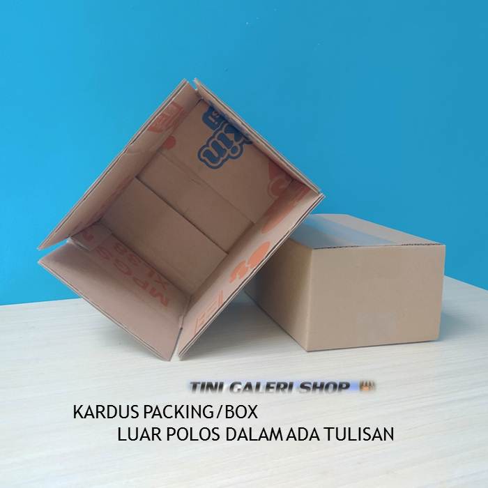Kardus Packing-Box Uk.20x15x10 cm Luar Polos Dalam Ada Tulisan-1