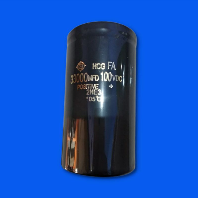 Kapasitor Elektrolit Hitachi Asli 100V 33000uf