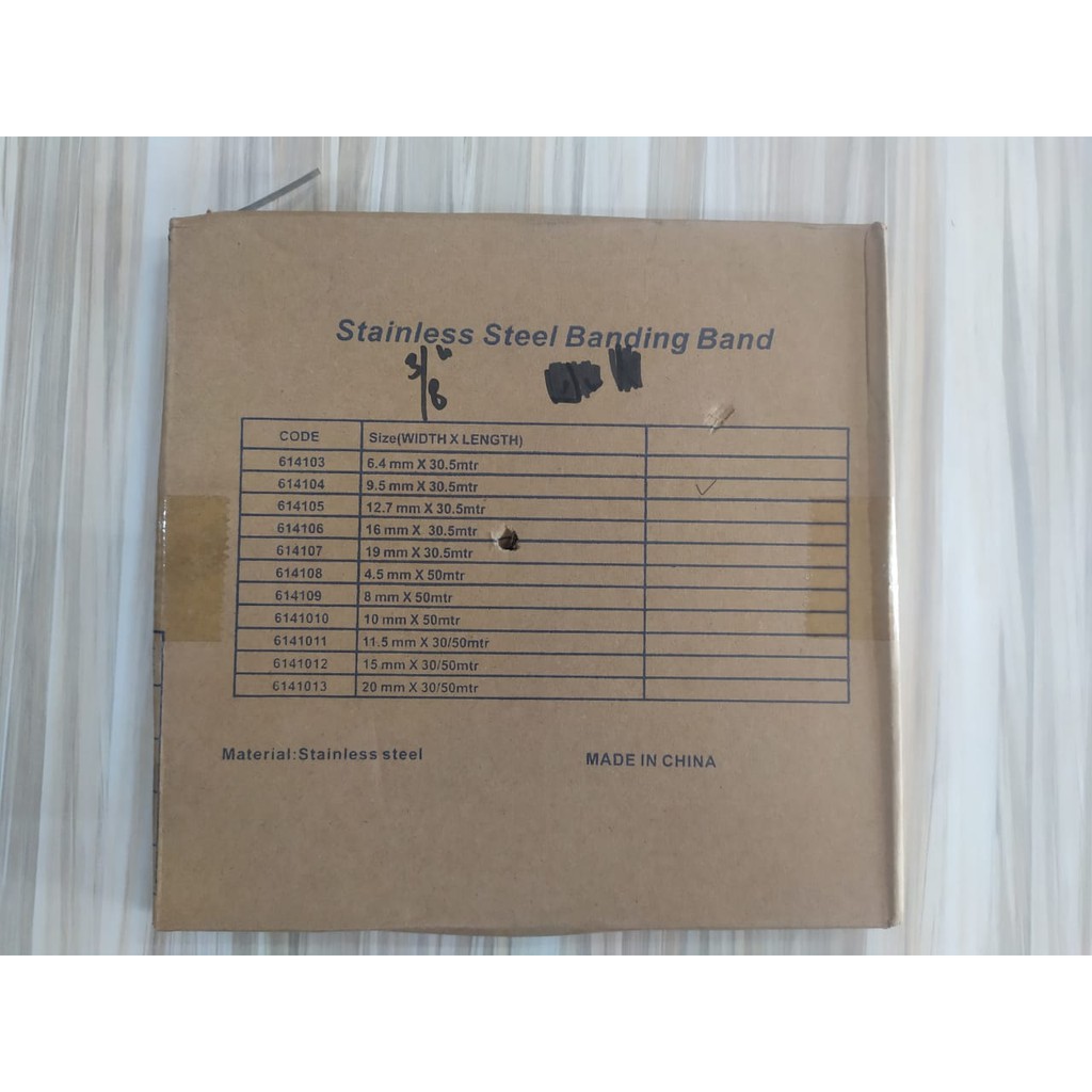 

Stainless Steel Banding Band 3/8'' (9.5MM X 30.5MM)