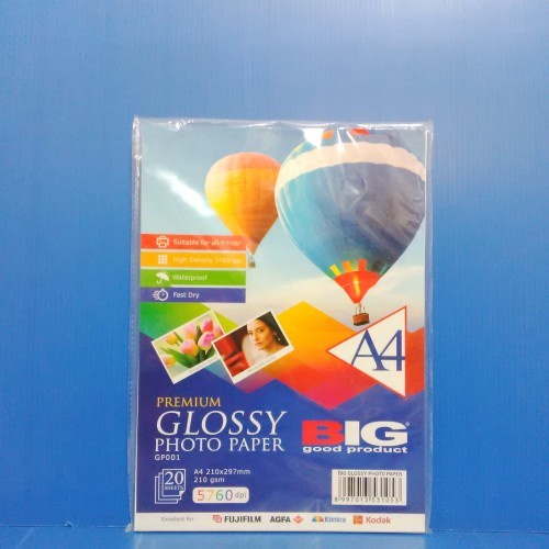 

KERTAS FOTO GLOSSY PAPER 210 BIG
