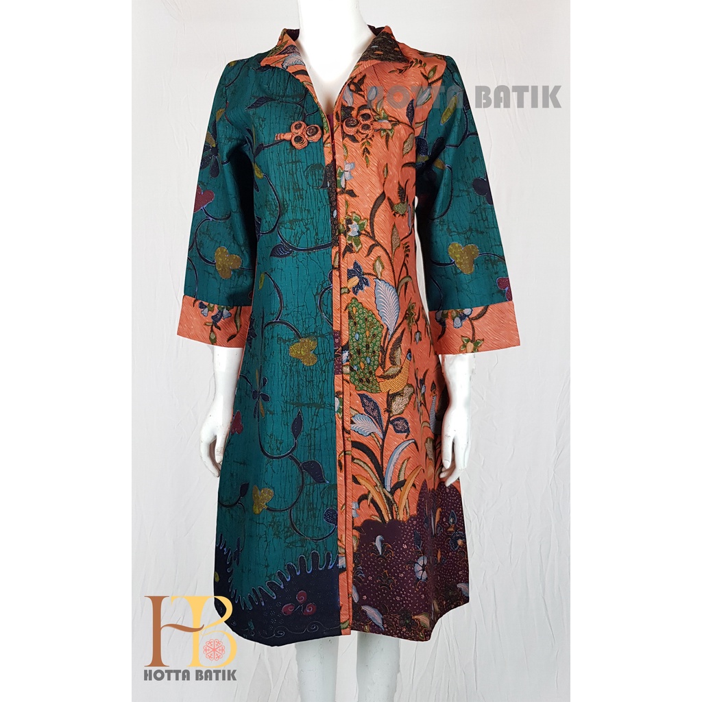 Atasan Tunik Batik Wanita Motif Bunga