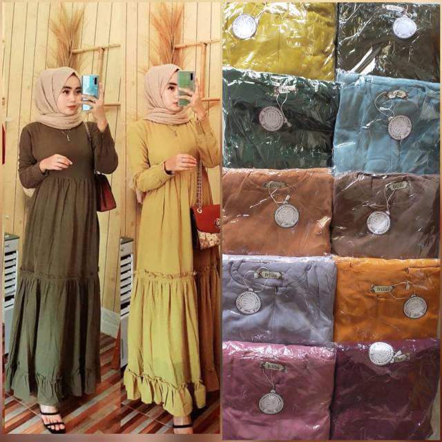 Gamis ceruty polos rempel