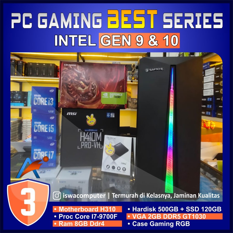 PC GAMING I7 10700F | VGA 4GB | DESAIN RENDER GAMING