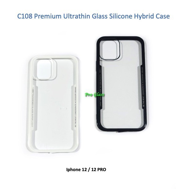 C108 Iphone 12 / 12 PRO / 12 MINI /  12 PRO MAX Ultrathin Glass SIlicone Premium Case Softcase