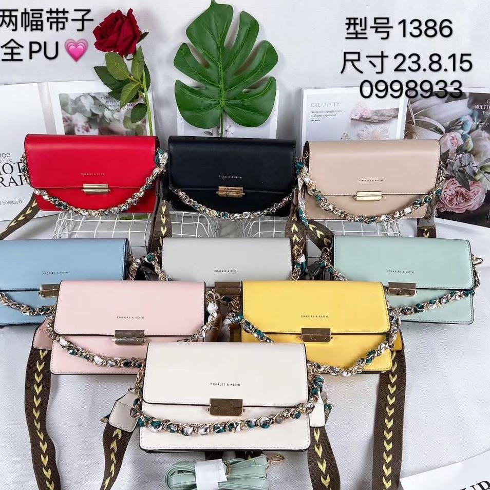 New TAS FASHION WANITA SELEMPANG IMPORT  1386 - 23cm 3 tali Slempang Nikita Bags CK ✔