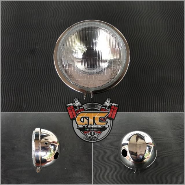 Reflektor Headlamp Lampu Depo Set Batok L2g krom