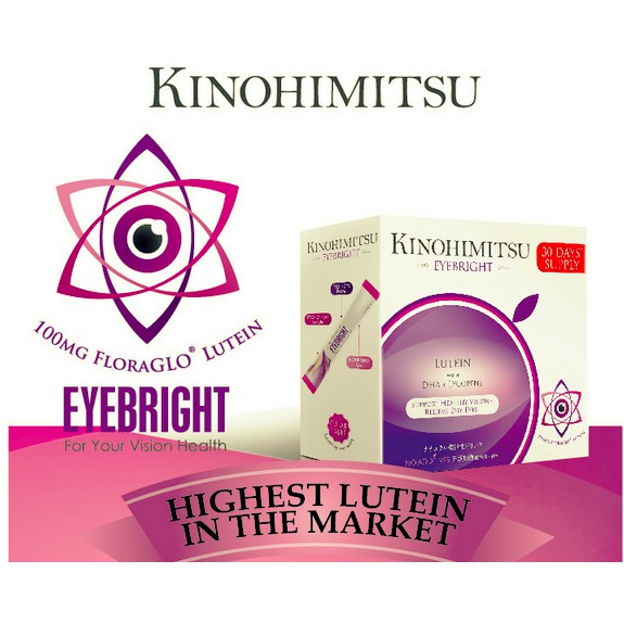 Kinohimitsu EYEBIRGHT - ECER - Luthien - Anak + Dewasa - Meringankan Mata Lelah Kering  Vitamin Mata