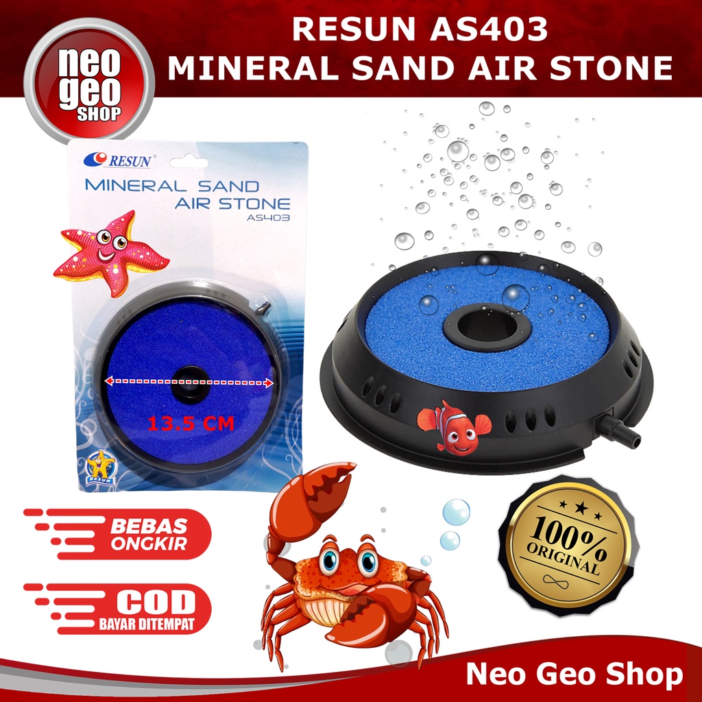 RESUN AS 403 AS403 BATU AERATOR BULAT AIRSTONE AIR STONE ROUND DONAT