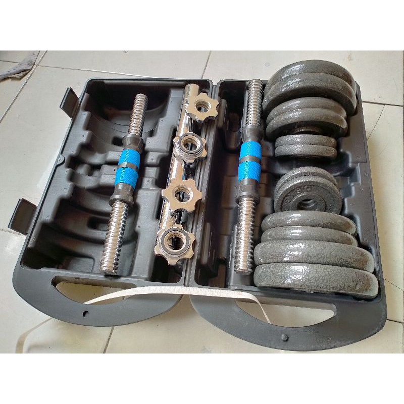 Promo Dumbell Barbel Set Max 20kg Tiang Angkat Besi 20kg Terlaris-3