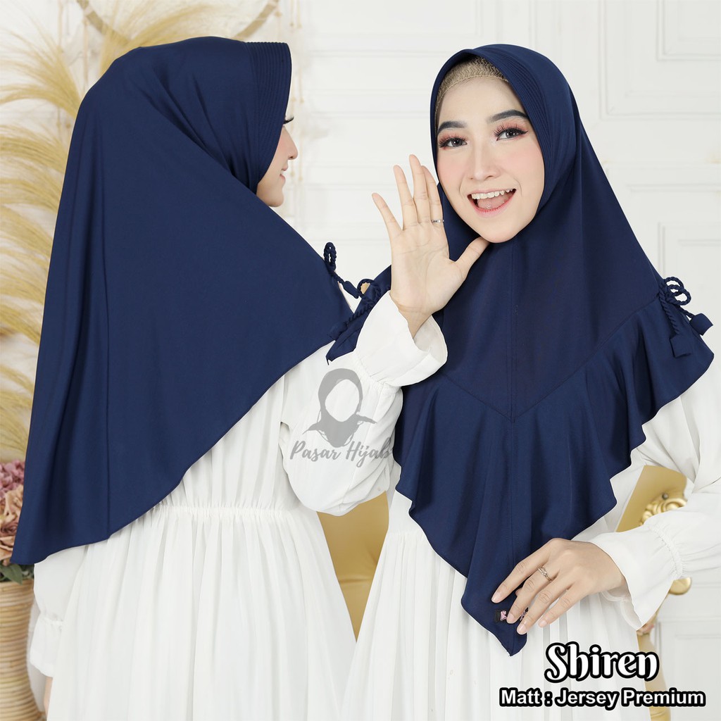 Jilbab Instan Pita Kepang Shiren Hijab Instan Jersey Premium Kerudung Bergo Pasar Hija'b