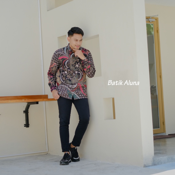 Baju Batik Pria Lengan Panjang Modern Seragam Batik Sragenan PCW 002