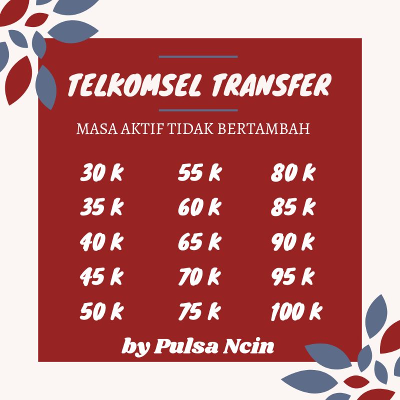 Pulsa Murah Telkomsel Transfer / Inject