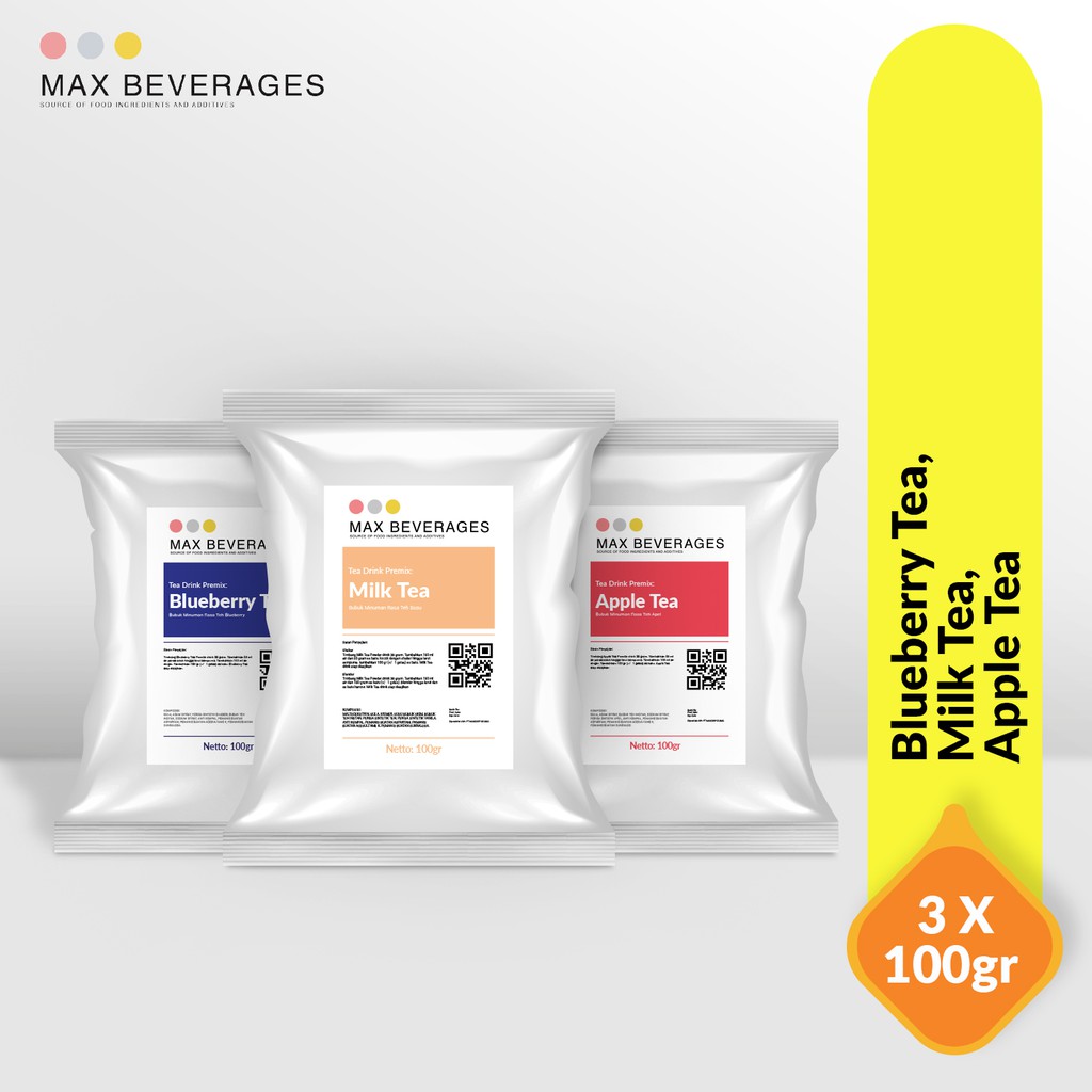 

Paket Serbuk Minuman 2 - Blueberry Tea, Milk Tea, Apple Tea
