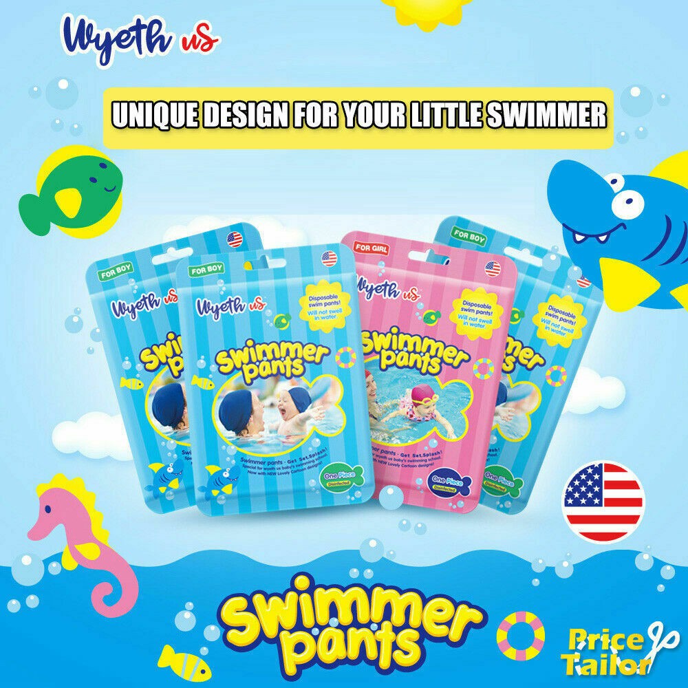 Swim Diapers Wyeth Popok renang bayi Celana Popok Renang Sekali Pakai Anti Air wyeth