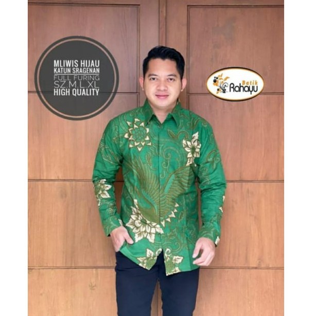 Batik hijau batik pria lengan panjang terbaru ORIGINAL batik pria lengan panjang modern PREMIUM 31