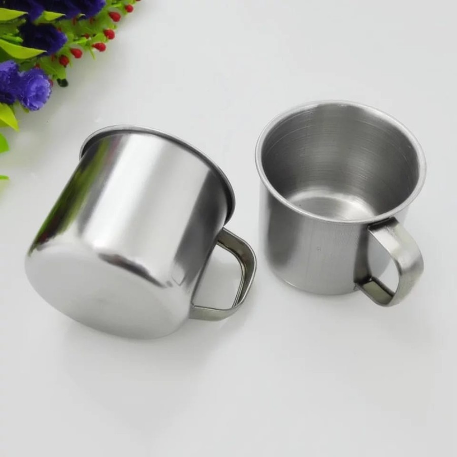 Gelas Mug Cangkir Kopi Stainless 7cm/mug mini/sugar pot/suvenir