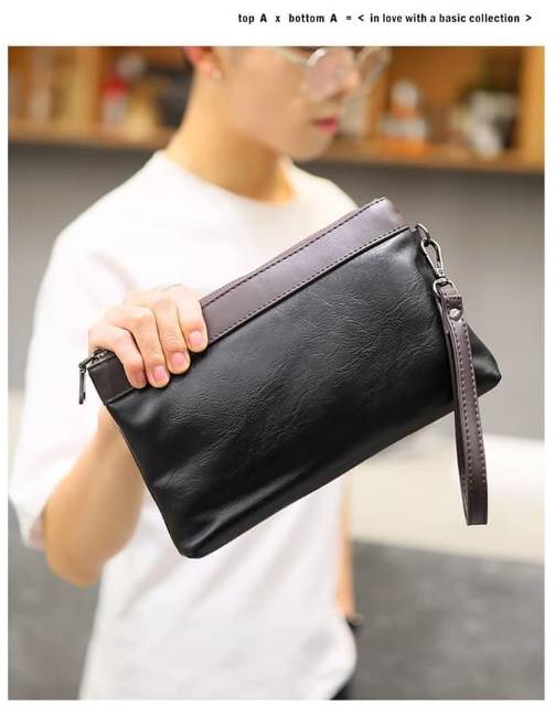 TAS TANGAN PRIA (CLUTCH PRIA) LOTUS WARNA HITAM