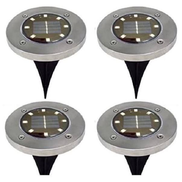 Lampu Taman Bulat 8 LED Outdoor Tancap Tenaga Matahari Solar Mood