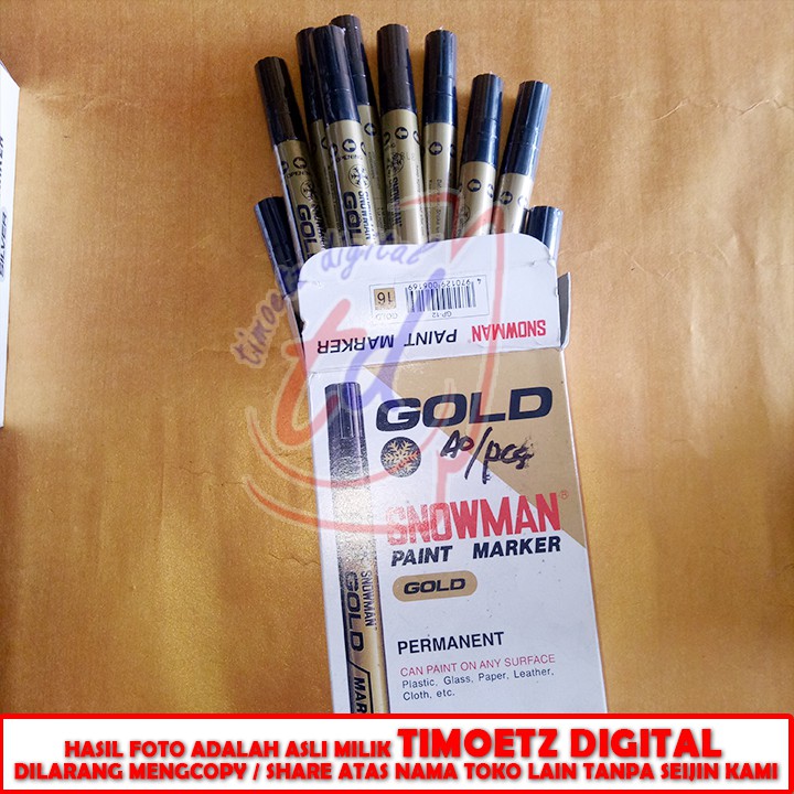 

Spidol Snowman Permanent Paint Marker Gold - Spidol Emas