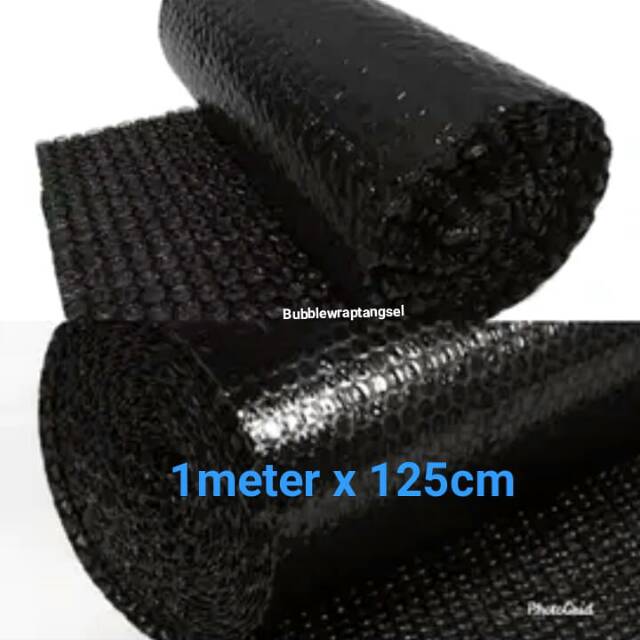 

Bubblew wrap (1meter x 125cm) bubblewrap ecer hitam/putih plastik biru Mp