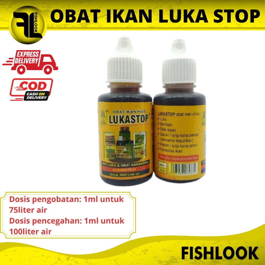 LUKA STOP LUKASTOP 30ml Obat Luka Jamur Cair ikan Hias koi