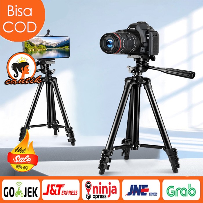 [BLACK EDITION] TRIPOD 3120A / TRIPOD KAMERA HP 1 METER / FOLDABLE CAMERA MOBILE / TRIPOD WT-3120A