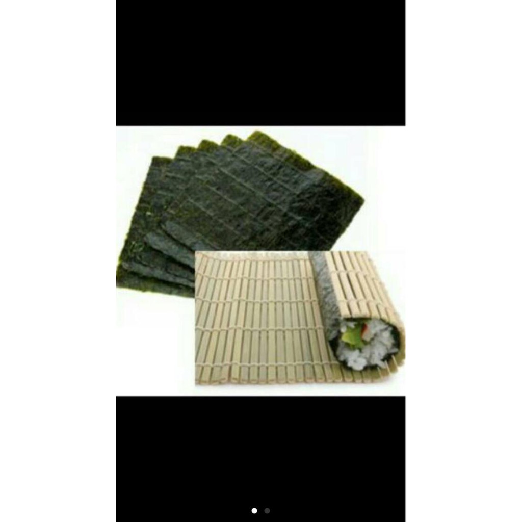 

DISKON! Murah nori 10s + Sushi mat|penggulung sushi|nori takaokaya|rumput laut