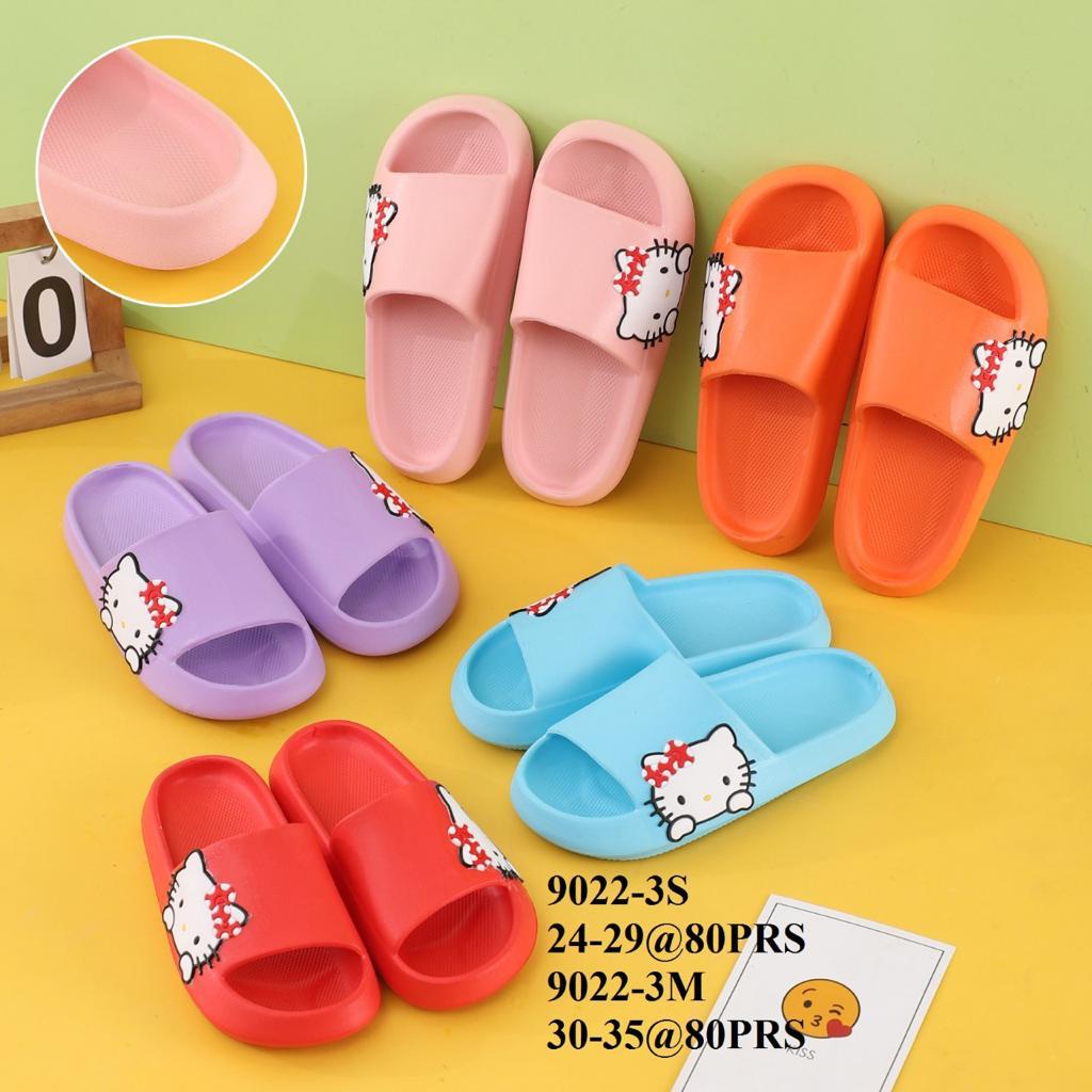 Sandal Jelly Import Anak Perempuan Terbaru BALANCE 9022-3S Selop Bahan Karet EVA Karakter Hello Kitty