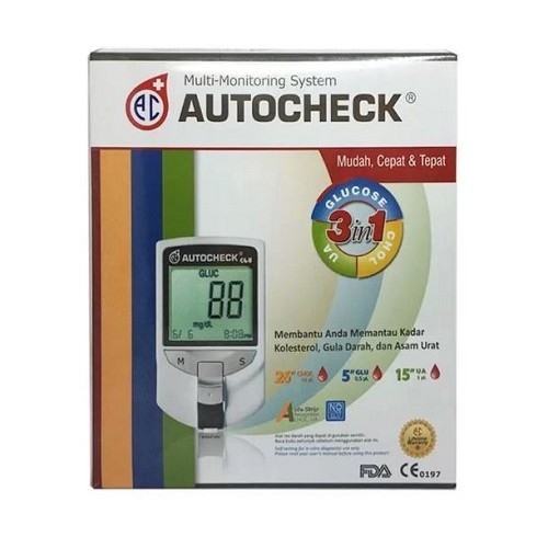 Alat Autocheck / GCU 3 in 1 / Gula, Kolesterol, Asam Urat