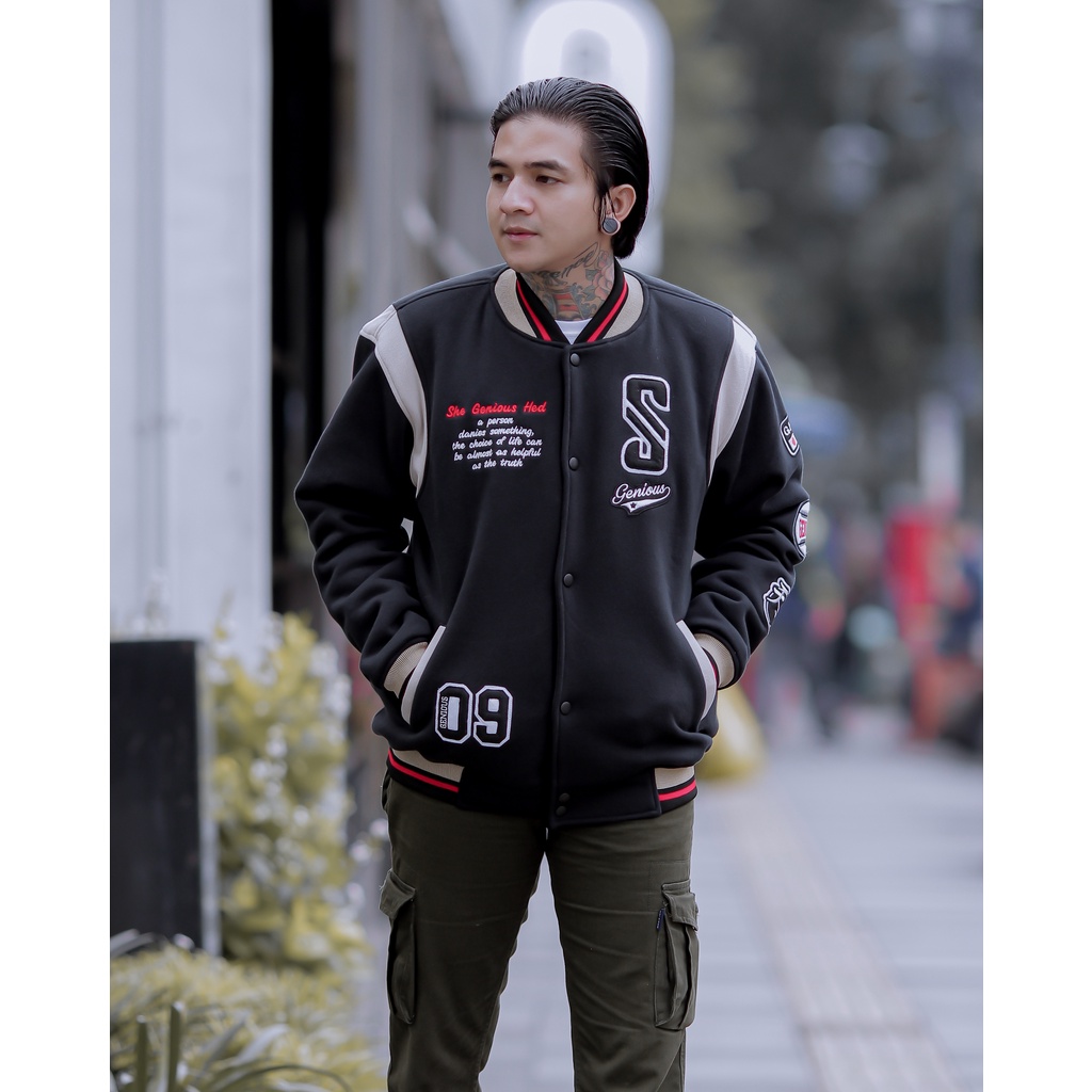 Jaket Varsity Baseball Unisex Original Genious