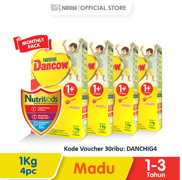 Dancow Monthly Pack - Dancow 1+ Susu Pertumbuhan 1-3 Tahun