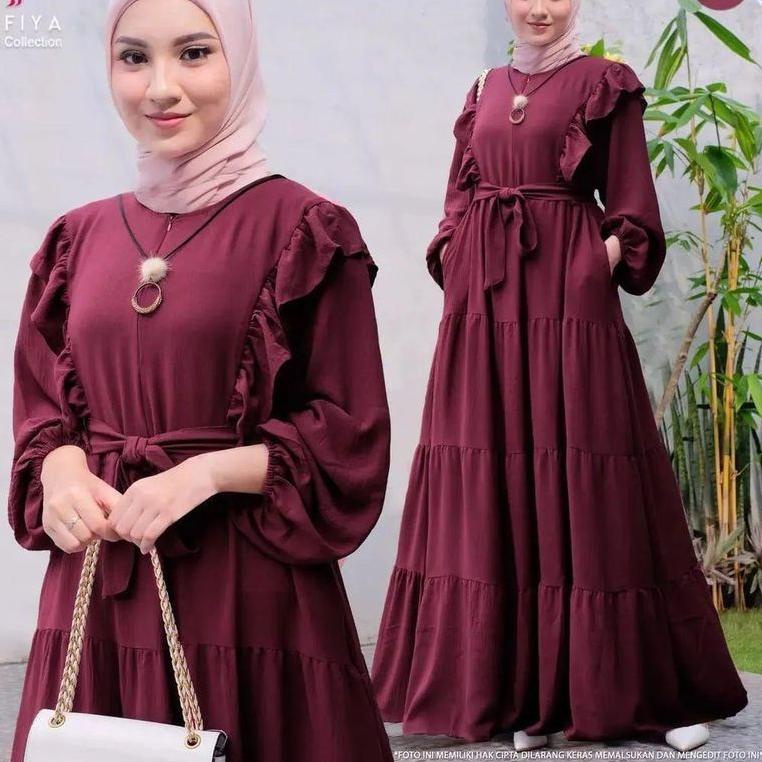 AYUNDA MAXY CRINKLE PREMIUM GAMIS POLOS WANITA2023 GAMIS KONDANGAN WANITA MODIS OUTFIT GAMIS WANITA 