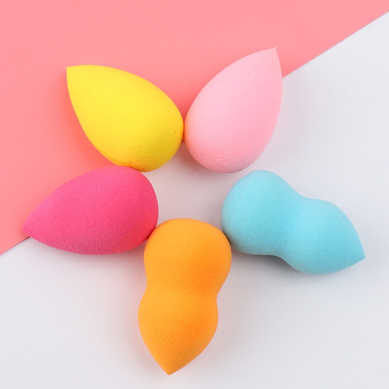 [4/12 Pcs Set Random Color &amp; Style Mini Makeup Sponge Blender ] [Latex-Free Foundation Blending Sponge] [Cosmetic Puff For Applying Powder,Cream,Liquid]